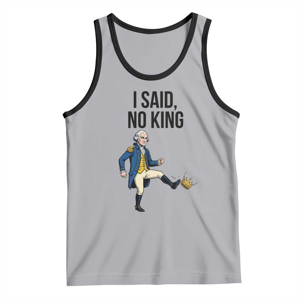 George Washington Kicking Crown Tank Top Funny No Kings Meme Gift TS12 Athletic Heather Black Print Your Wear