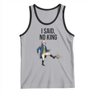 George Washington Kicking Crown Tank Top Funny No Kings Meme Gift TS12 Athletic Heather Black Print Your Wear