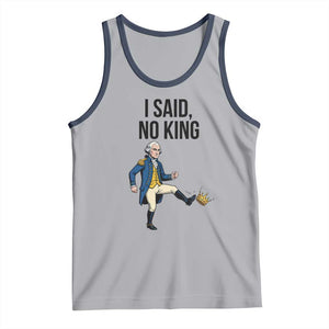 George Washington Kicking Crown Tank Top Funny No Kings Meme Gift TS12 Athletic Heather Navy Print Your Wear