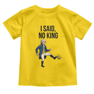 George Washington Kicking Crown Toddler T Shirt Funny No Kings Meme Gift - Print Your Wear