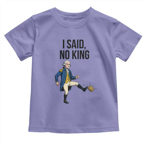 George Washington Kicking Crown Toddler T Shirt Funny No Kings Meme Gift TS12 Violet Print Your Wear