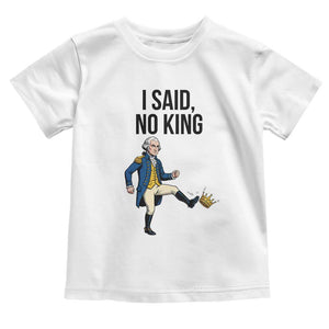 George Washington Kicking Crown Toddler T Shirt Funny No Kings Meme Gift - Print Your Wear