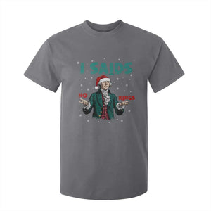 Funny George Washington I Said No Kings T Shirt For Kid Christmas Patriotic Gift TS12 Charcoal Print Your Wear
