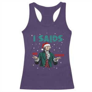 Funny George Washington I Said No Kings Racerback Tank Top Christmas Patriotic Gift TS12 Purple Print Your Wear