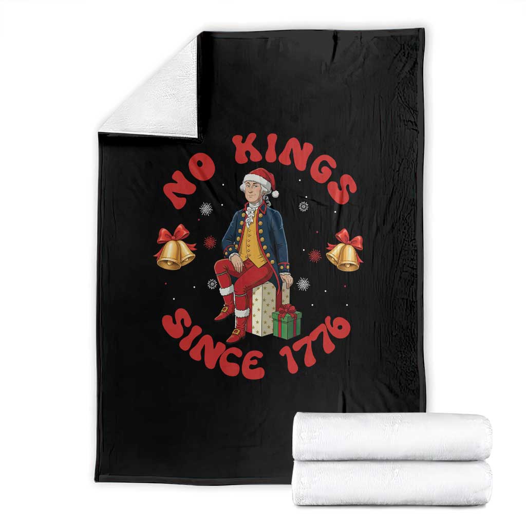 George Washington No Kings Since 1776 Throw Blanket Christmas Gift Idea TS12 Black Print Your Wear