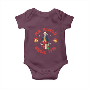 George Washington No Kings Since 1776 Baby Onesie Christmas Gift Idea TS12 Maroon Print Your Wear
