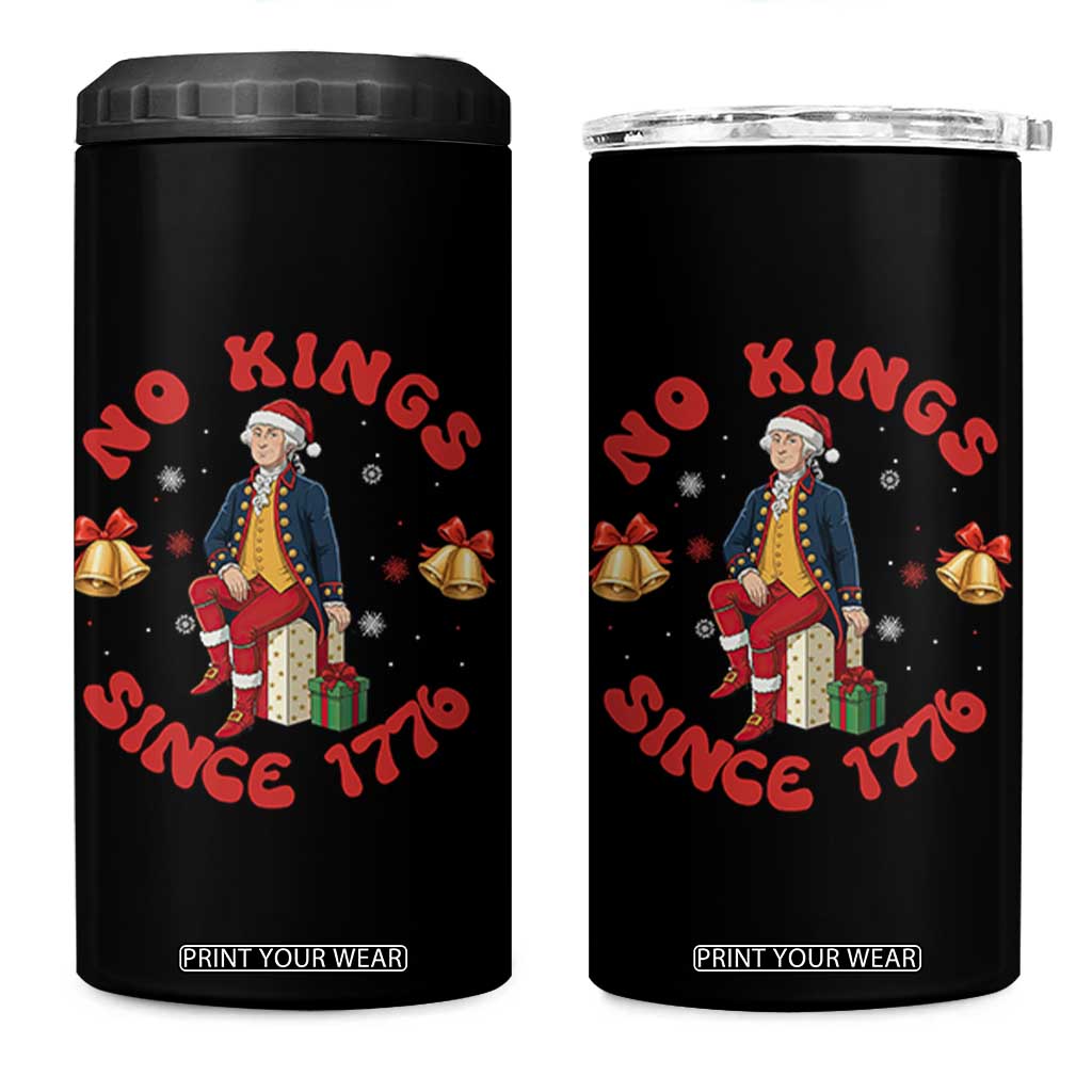 George Washington No Kings Since 1776 4 in 1 Can Cooler Tumbler Christmas Gift Idea TS12 One Size: 16 oz Black Print Your Wear