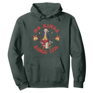 George Washington No Kings Since 1776 Hoodie Christmas Gift Idea TS12 Dark Forest Green Print Your Wear
