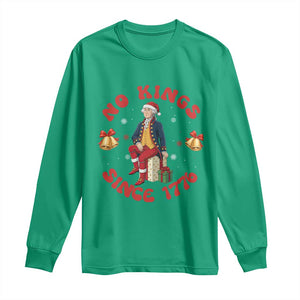 George Washington No Kings Since 1776 Long Sleeve Shirt Christmas Gift Idea - Print Your Wear