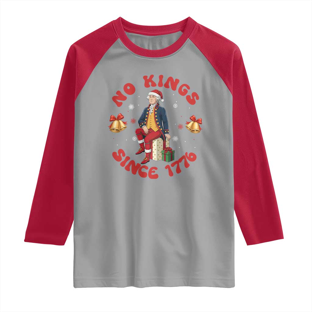 George Washington No Kings Since 1776 Raglan Shirt Christmas Gift Idea TS12 Sport Gray Red Print Your Wear