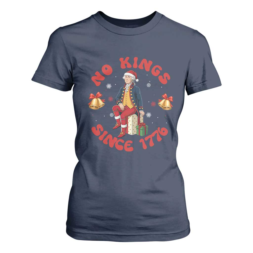 George Washington No Kings Since 1776 T Shirt For Women Christmas Gift Idea TS12 Navy Print Your Wear