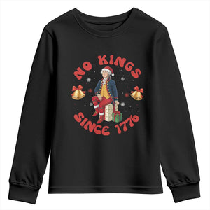 George Washington No Kings Since 1776 Youth Sweatshirt Christmas Gift Idea TS12 Black Print Your Wear