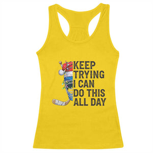 Keep Trying I Can Do This All Day Racerback Tank Top Ice Hockey Helmet Christmas Gift TS12 Daisy Print Your Wear