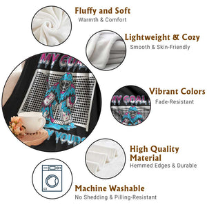 My Goal Is To Deny Yours Throw Blanket Goalie Hockey Drip Art Gift TS12 Print Your Wear