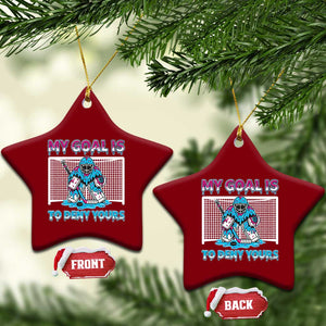 My Goal Is To Deny Yours Ceramic Ornament Goalie Hockey Drip Art Gift TS12 Print Your Wear