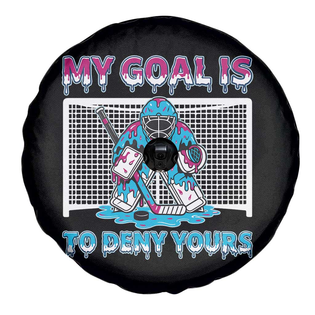 My Goal Is To Deny Yours Spare Tire Cover Goalie Hockey Drip Art Gift TS12 Print Your Wear