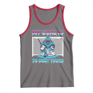 My Goal Is To Deny Yours Tank Top Goalie Hockey Drip Art Gift TS12 Deep Heather Red Print Your Wear