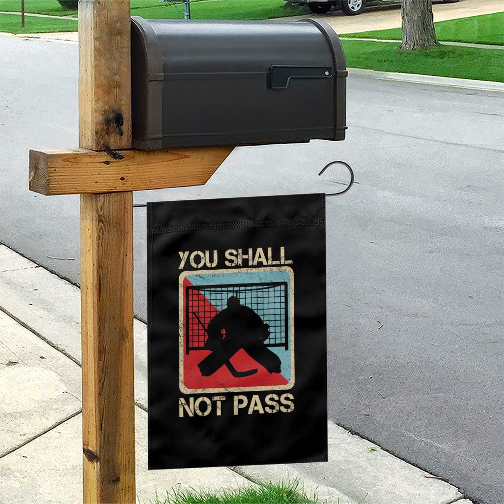 Ice Hockey Goalie Vintage Retro Gift Garden Flag You Shall Not Pass TS12 Print Your Wear