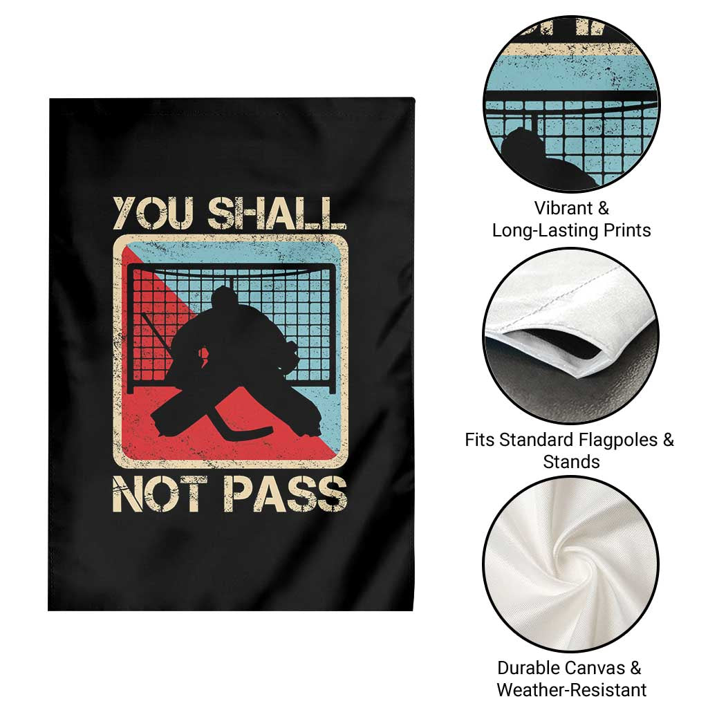 Ice Hockey Goalie Vintage Retro Gift Garden Flag You Shall Not Pass TS12 Print Your Wear
