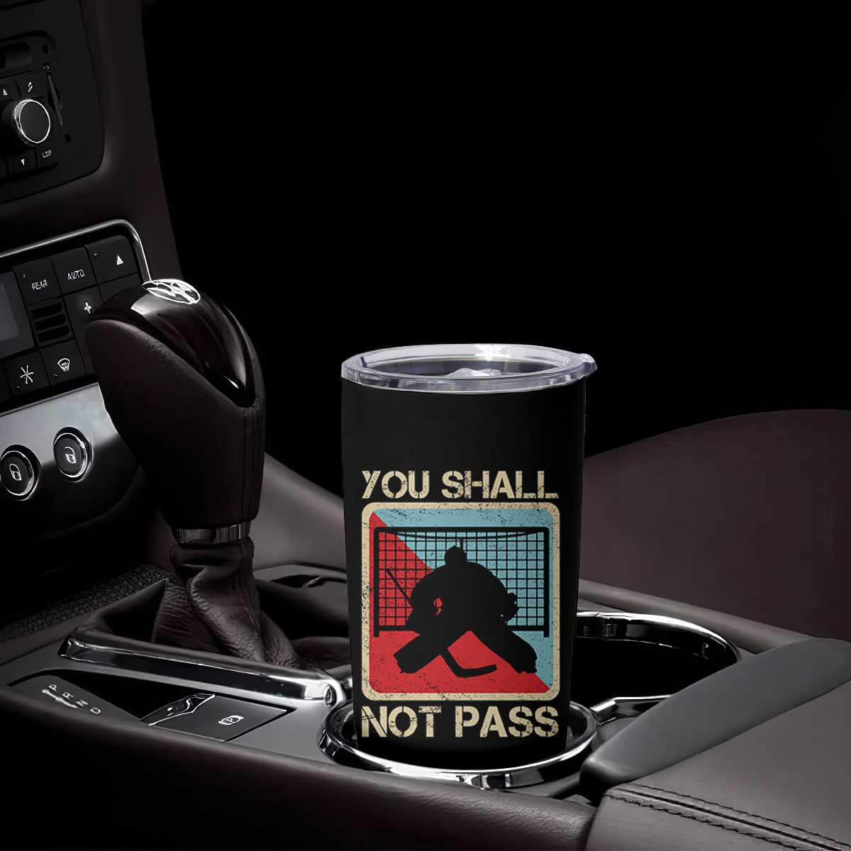 Ice Hockey Goalie Vintage Retro Gift Tumbler Cup You Shall Not Pass TS12 Print Your Wear