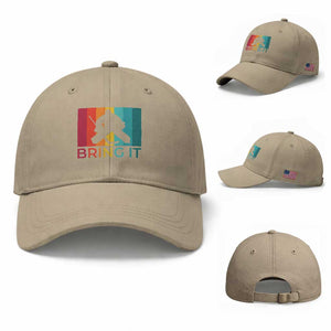 Vintage Ice Hockey Goalie Baseball Cap Bring It Quote Gift For Fan TS12 Baseball Cap Universal Fit Khaki Print Your Wear