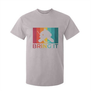 Vintage Ice Hockey Goalie T Shirt For Kid Bring It Quote Gift For Fan TS12 Ice Gray Print Your Wear