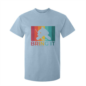Vintage Ice Hockey Goalie T Shirt For Kid Bring It Quote Gift For Fan TS12 Light Blue Print Your Wear