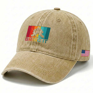 Vintage Ice Hockey Goalie Washed Cotton Baseball Cap Bring It Quote Gift For Fan TS12 Print Your Wear