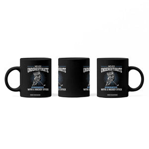 Never Underestimate An Old Man With A Hockey Stick Coffee Mug Ice Hockey Gift TS12 Print Your Wear