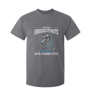 Never Underestimate An Old Man With A Hockey Stick T Shirt For Kid Ice Hockey Gift TS12 Charcoal Print Your Wear