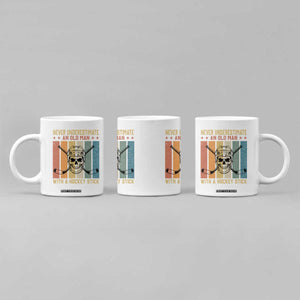 Retro Ice Hockey Player Coffee Mug Funny Never Underestimate An Old Man TS12 Print Your Wear