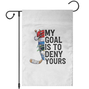 My Goal Is To Deny Yours Garden Flag Ice Hockey Helmet Christmas Gift TS12 White Print Your Wear