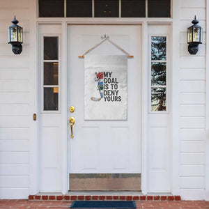 My Goal Is To Deny Yours Garden Flag Ice Hockey Helmet Christmas Gift TS12 Print Your Wear