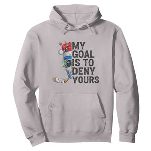 My Goal Is To Deny Yours Hoodie Ice Hockey Helmet Christmas Gift TS12 Ice Gray Print Your Wear