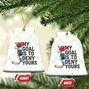 My Goal Is To Deny Yours Ceramic Ornament Ice Hockey Helmet Christmas Gift TS12 Print Your Wear