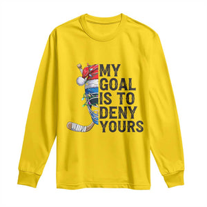 My Goal Is To Deny Yours Long Sleeve Shirt Ice Hockey Helmet Christmas Gift TS12 Daisy Print Your Wear