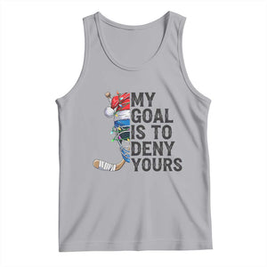 My Goal Is To Deny Yours Tank Top Ice Hockey Helmet Christmas Gift TS12 Athletic Heather Print Your Wear