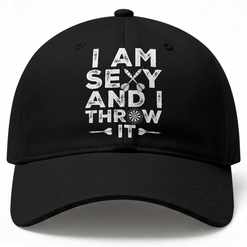 Funny Sexy Dart Player Joke Baseball Cap I Am Sexy And I Throw It TS12 Print Your Wear