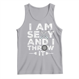 Funny Sexy Dart Player Joke Tank Top I Am Sexy And I Throw It TS12 Athletic Heather Print Your Wear