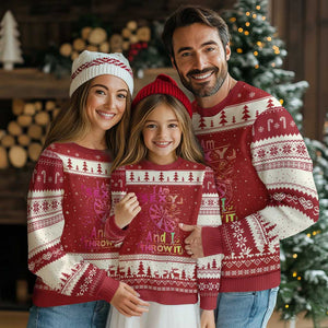 I Am Sexy And I Throw It Ugly Christmas Sweater Sexy Dart Player Gift TS12 Red Beige Print Your Wear