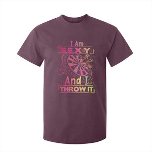 I Am Sexy And I Throw It T Shirt For Kid Sexy Dart Player Gift TS12 Maroon Print Your Wear