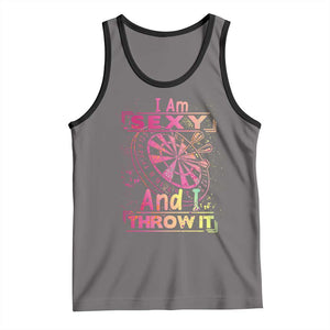I Am Sexy And I Throw It Tank Top Sexy Dart Player Gift TS12 Deep Heather Black Print Your Wear