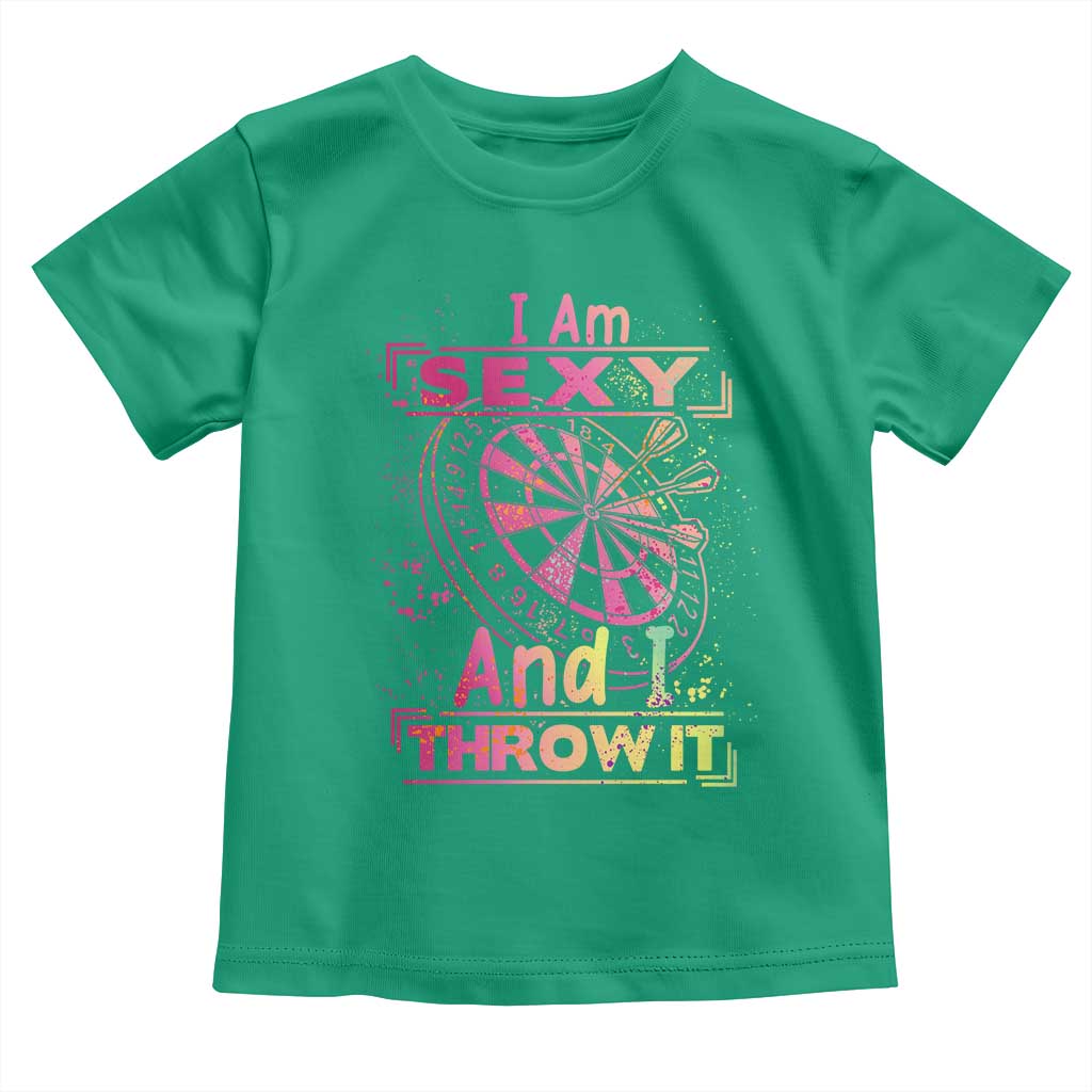 I Am Sexy And I Throw It Toddler T Shirt Sexy Dart Player Gift TS12 Irish Green Print Your Wear