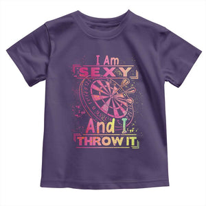 I Am Sexy And I Throw It Toddler T Shirt Sexy Dart Player Gift TS12 Purple Print Your Wear