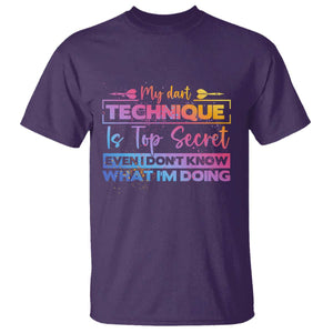 My Dart Technique Is Top Secret T Shirt Funny Dartist Gift TS12 Purple Print Your Wear