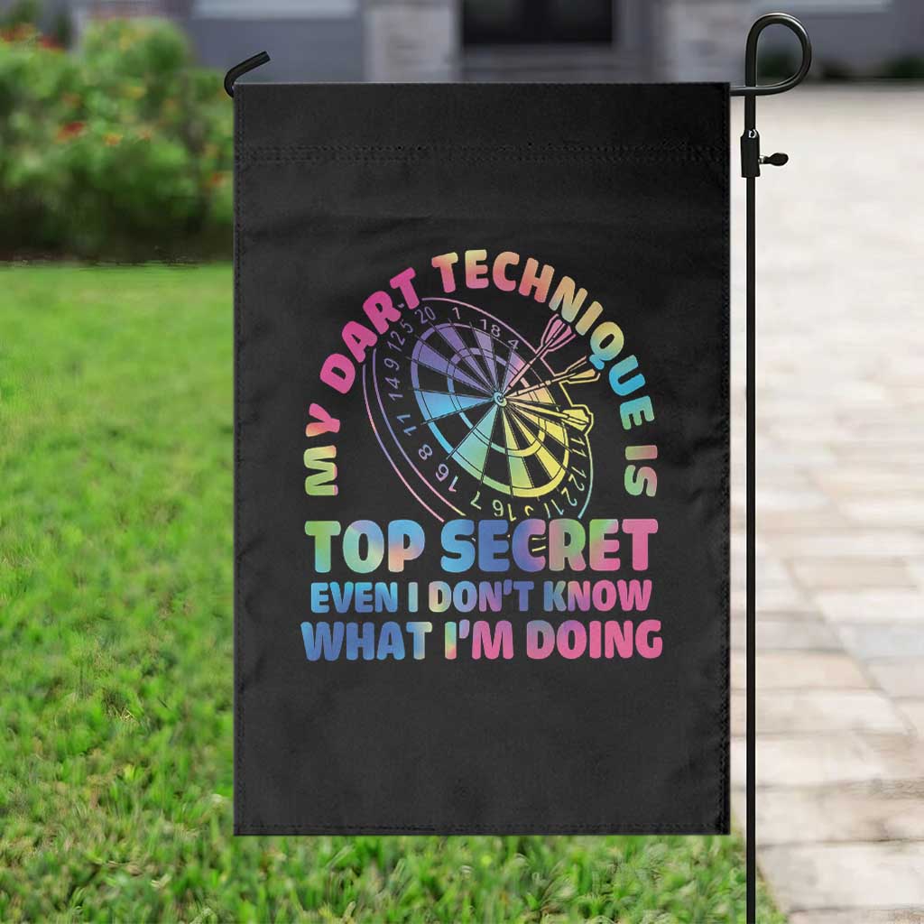 My Dart Technique Is Top Secret Garden Flag Vintage Tie Dye Dart Lover TS12 Print Your Wear