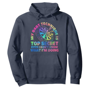 My Dart Technique Is Top Secret Hoodie Vintage Tie Dye Dart Lover TS12 Navy Print Your Wear