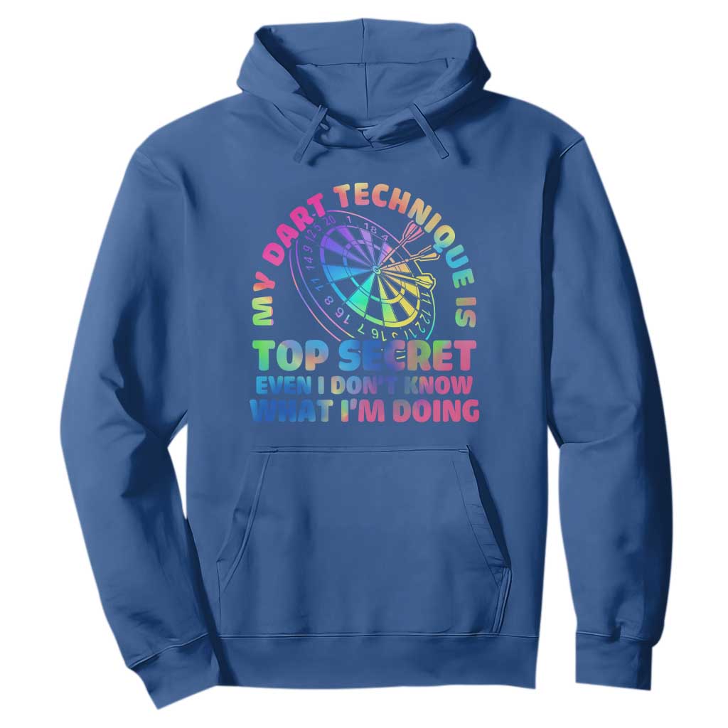 My Dart Technique Is Top Secret Hoodie Vintage Tie Dye Dart Lover TS12 Royal Blue Print Your Wear