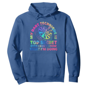 My Dart Technique Is Top Secret Hoodie Vintage Tie Dye Dart Lover TS12 Royal Blue Print Your Wear