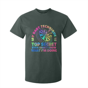 My Dart Technique Is Top Secret T Shirt For Kid Vintage Tie Dye Dart Lover TS12 Dark Forest Green Print Your Wear